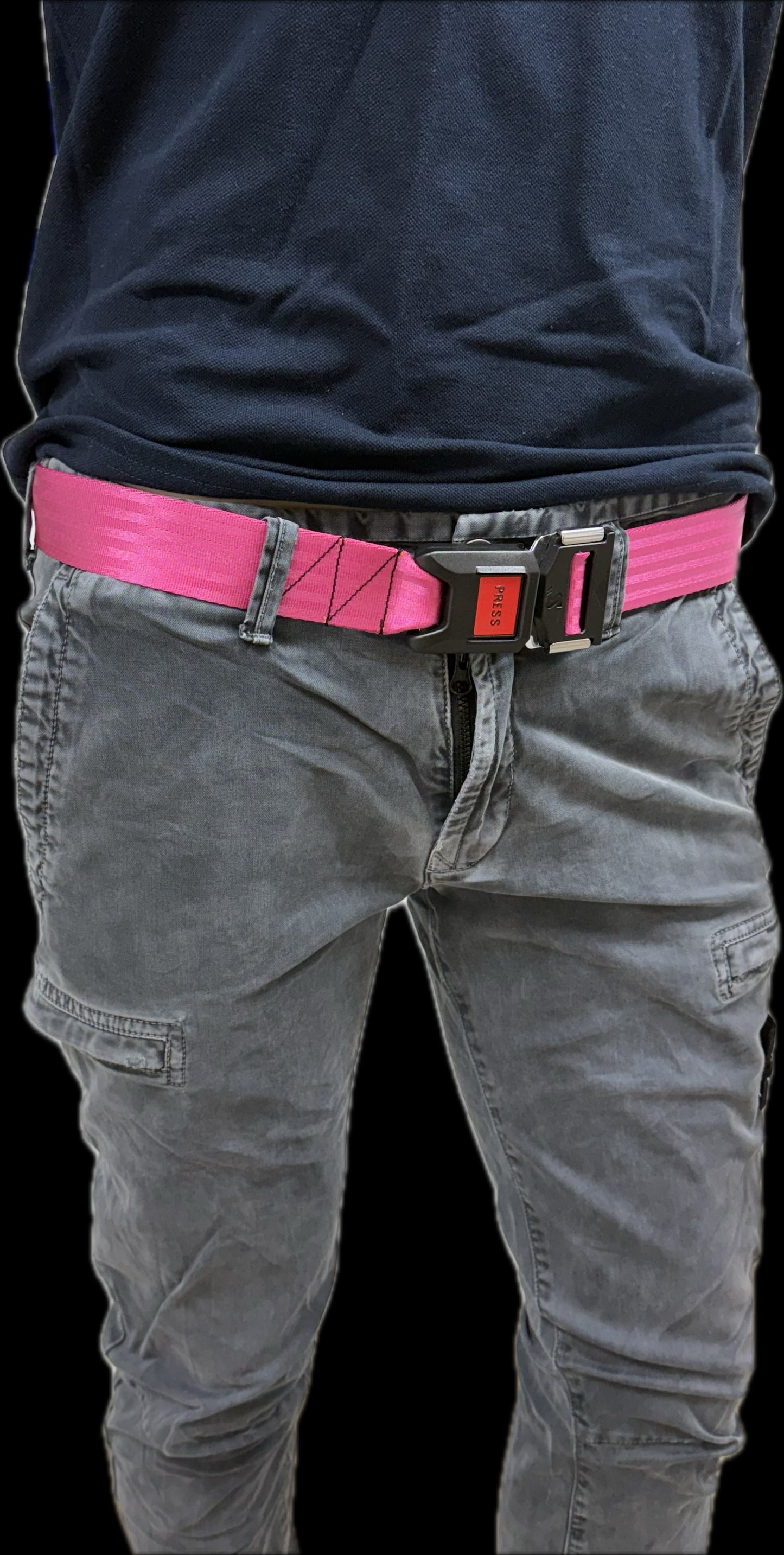 Press Gürtel in Rosa